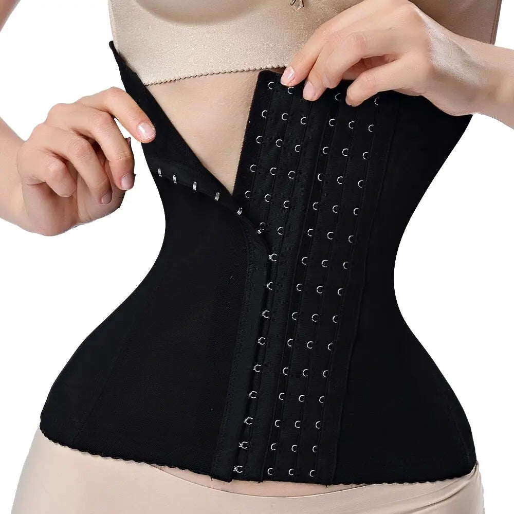 Shapewear For Women Tummy Control Fajas  Body Shaper Zipper Belt Waist Trainer Bandage Slimming Workout Waist Cincher Corset