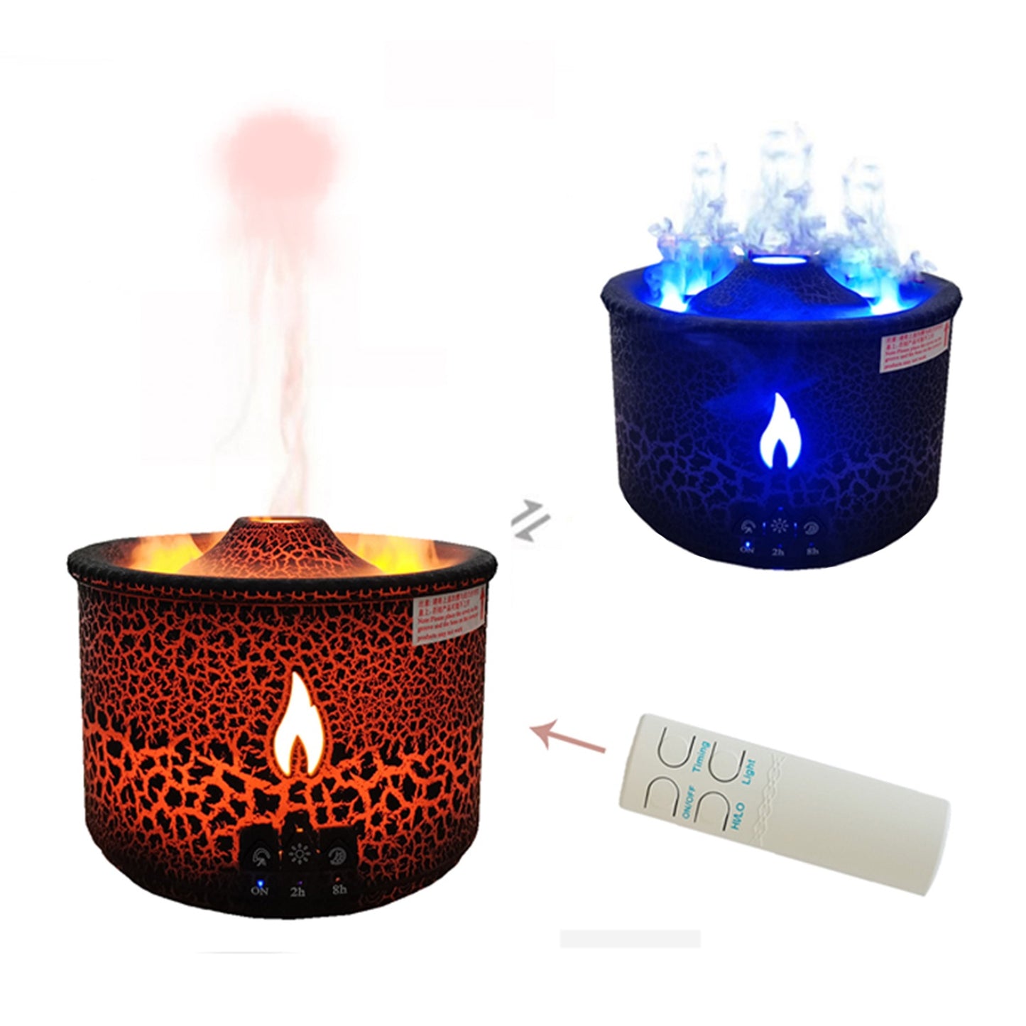 Wholesale Jellyfish Fire Volcano Humidifier Air Diffuser Wholesale Portable Flame Oil Essential Aroma Mini Volcanic Diffuser